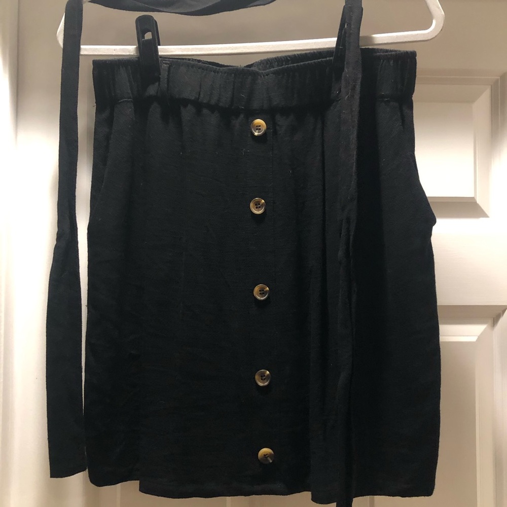 Linen Black Skirt